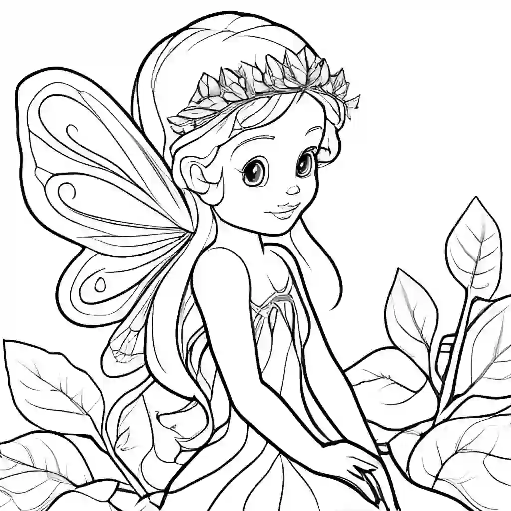 Tree Fairy coloring pages